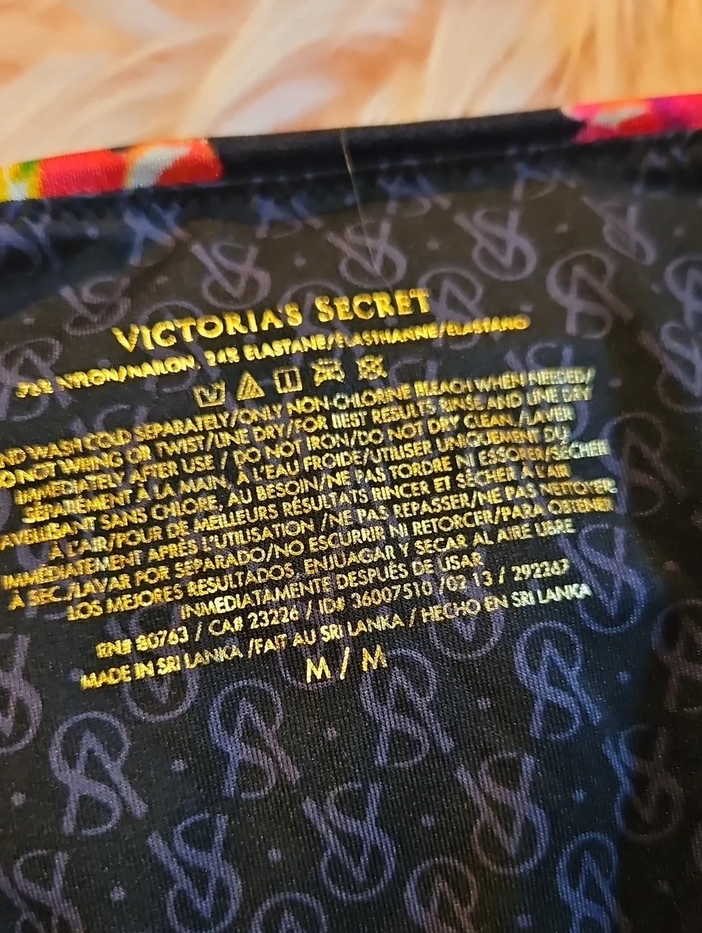 VS Swim Vintage 2012 Cheetah Peony Toggle Chain Triangle Bikini